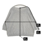 evam eva dry cotton raglan pullover ドライコットンプルオーバーニット 七分袖 E181K122 セーター ニット グレー レディース エヴァムエヴァ【中古】6-0915M△