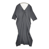 evam eva twist one-piece ツイストワンピース コットン 定価30800円 七分袖 E211K115 ワンピース チャコールグレー レディース エヴァムエヴァ【中古】6-0915M△
