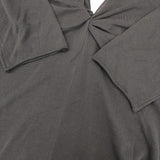 evam eva twist one-piece ツイストワンピース コットン 定価30800円 七分袖 E211K115 ワンピース チャコールグレー レディース エヴァムエヴァ【中古】6-0915M△