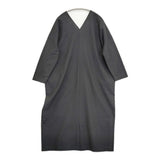 evam eva wool v neck one-piece ウールVネックワンピース サイズM 定価38500円 E251T016 25SS ブラック レディース エヴァムエヴァ【中古】6-0603M♪