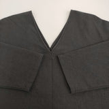 evam eva wool v neck one-piece ウールVネックワンピース サイズM 定価38500円 E251T016 25SS ブラック レディース エヴァムエヴァ【中古】6-0603M♪