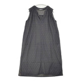evam eva cutdobby gather one-piece カットドビー ギャザー ノースリーブ シアー ワンピース 23SS チャコールグレー レディース エヴァムエヴァ【中古】6-0620S△