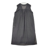 evam eva cutdobby gather one-piece カットドビー ギャザー ノースリーブ シアー ワンピース 23SS チャコールグレー レディース エヴァムエヴァ【中古】6-0620S△