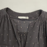 evam eva cutdobby gather one-piece カットドビー ギャザー ノースリーブ シアー ワンピース 23SS チャコールグレー レディース エヴァムエヴァ【中古】6-0620S△