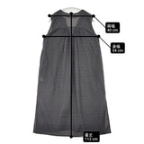 evam eva cutdobby gather one-piece カットドビー ギャザー ノースリーブ シアー ワンピース 23SS チャコールグレー レディース エヴァムエヴァ【中古】6-0620S△