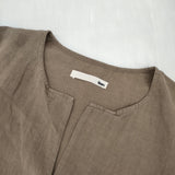 evam eva linen poncho リネンポンチョ ワンピース 定価28600円 E223T014 日本製 ポンチョ ベージュ レディース エヴァムエヴァ【中古】6-0915M△