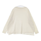 evam eva wool pullover ウールプルオーバー 日本製 定価27500円 E223K056 セーター ニット オフホワイト レディース エヴァムエヴァ【中古】6-1017T∞