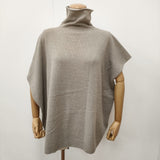 evam eva wool sable poncho ウールセーブルニットポンチョ V243K916 定価24200円 ポンチョ 24AW グレージュ レディース エヴァムエヴァ【中古】6-0916T♪