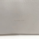 evam eva 2025 カウレザーハンドバッグ ボストンバッグ 定価35200円 牛革 E251Z039 ボストンバッグ グレー レディース エヴァムエヴァ【中古】6-0604G◎