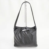 evam eva 2WAY レザーショルダーバッグ ショルダーバッグ クロ レディース エヴァムエヴァ【中古】6-0604G◎
