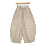 HARVESTY French linen easy circus pants フレンチリネンイージーサーカスパンツ 定価19800円 ベージュ レディース ハーベスティ【中古】6-0612M♪