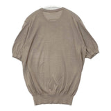 SLOANE 18G silk short sleeve シルク半袖ニット プルオーバー 日本製 サイズ3 セーター ニット モカベージュ レディース スローン【中古】6-0620S△