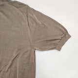 SLOANE 18G silk short sleeve シルク半袖ニット プルオーバー 日本製 サイズ3 セーター ニット モカベージュ レディース スローン【中古】6-0620S△