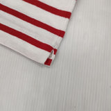 Le Minor ボーダー 長袖Ｔシャツ カットソー ロンＴ ホワイト レッド レディース ルミノア【中古】6-0923M∞