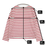 Le Minor ボーダー 長袖Ｔシャツ カットソー ロンＴ ホワイト レッド レディース ルミノア【中古】6-0923M∞