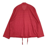 Midi-umi リネン巾着カーディガン 羽織り 定価15950円 日本製 サイズF カーディガン レッド レディース ミディウミ【中古】6-0915M△