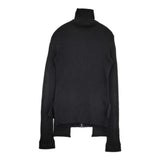Yohji Yamamoto ドライバーズニット リブニット コットンカシミヤ サイズ2 ハイネック カーディガン ブラック レディース ヨウジヤマモト【中古】6-0916T♪
