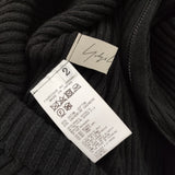 Yohji Yamamoto ドライバーズニット リブニット コットンカシミヤ サイズ2 ハイネック カーディガン ブラック レディース ヨウジヤマモト【中古】6-0916T♪
