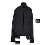 Yohji Yamamoto ドライバーズニット リブニット コットンカシミヤ サイズ2 ハイネック カーディガン ブラック レディース ヨウジヤマモト【中古】6-0916T♪