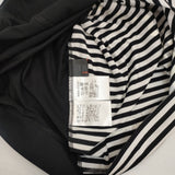 TRUNK HIROKO KOSHINO ボーダー プリント フレンチスリーブ ワイド コットン 日本製 サイズ38 Ｔシャツ カットソー ブラック ホワイト レディース トランクヒロココシノ【中古】6-0620S△