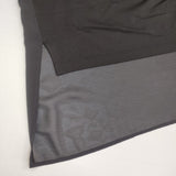 β 異素材 切替 ロゴプリント シアー 五分袖 コットン サイズ9 半袖Ｔシャツ カットソー ブラック レディース ベータ【中古】6-0620S△