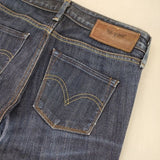 Levi's スキニーデニム サイズ27 ストレッチジーンズ デニムパンツ ネイビー レディース リーバイス【中古】6-0808G∞