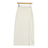 IROT イロット 021-023-KS06 Air Knit Skirt ニット ロングスカート アイボリー レディース【中古】6-0808M∞