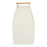 IROT イロット 021-023-KS06 Air Knit Skirt ニット ロングスカート アイボリー レディース【中古】6-0808M∞