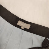 MARGARET HOWELL コットンシルク タック サイズ2 578-132403 プリーツ ロングスカート ライトブルー レディース マーガレットハウエル【中古】6-0923M∞
