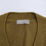 MARGARET HOWELL LINEN COTTON SILK サイズ2 Vネックニット リネンコットンシルク ベスト 21SS カーキ レディース マーガレットハウエル【中古】6-0612M♪