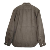 MARGARET HOWELL 578-9153012 SHIRTING LINEN 定価30800円 リネンシャツ 日本製 サイズ2 長袖シャツ ダークブラウン レディース マーガレットハウエル【中古】6-0915M△