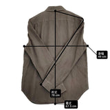 MARGARET HOWELL 578-9153012 SHIRTING LINEN 定価30800円 リネンシャツ 日本製 サイズ2 長袖シャツ ダークブラウン レディース マーガレットハウエル【中古】6-0915M△