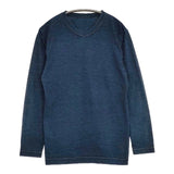 45R/45rpm 45R天竺の908浅VネックTシャツ（インディゴ）R45 長袖Ｔシャツ カットソー ロンＴ ネイビー レディース フォーティーファイブアールピーエム【中古】6-0923M∞