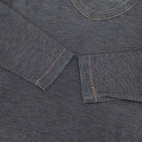 45R/45rpm 45R天竺の908浅VネックTシャツ（インディゴ）R45 長袖Ｔシャツ カットソー ロンＴ ネイビー レディース フォーティーファイブアールピーエム【中古】6-0923M∞