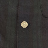 45R/45rpm ジャージフラノのシャツジャケット チェック テーラードジャケット ネイビー グリーン レディース フォーティーファイブアールピーエム【中古】6-1017T∞