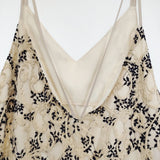 GRACE CONTINENTAL レースキャミロングワンピース 36 定価52800円 ドレス 25SS ベージュ ネイビー レディース グレースコンチネンタル【中古】6-0603S♪