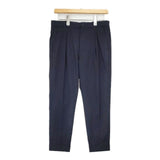 BEAMS アンクル スラックス サイズS ウールポリエステル センタープレス パンツ ネイビー メンズ ビームス【中古】6-0919G∞