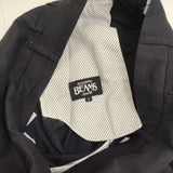 BEAMS アンクル スラックス サイズS ウールポリエステル センタープレス パンツ ネイビー メンズ ビームス【中古】6-0919G∞