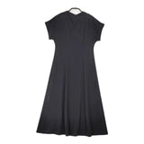 UNTITLED リラクシーロングワンピース ストレッチ 定価26400円 サイズ1 ワンピース 2024SS ブラック レディース アンタイトル【中古】6-0620S△
