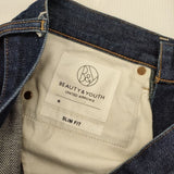 BEAUTY&YOUTH UNITED ARROWS 日本製 セルビッチデニム サイズ28 SLIM FIT デニムパンツ ネイビー レディース ビューティアンドユース【中古】6-0923G∞