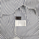 Demi-Luxe BEAMS ボリュームスリーブ ストライプ ブラウス 定価16000円 ブラウス シャツ ホワイト ブルー レディース デミルクス ビームス【中古】6-0919M∞