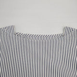 Demi-Luxe BEAMS ボリュームスリーブ ストライプ ブラウス 定価16000円 ブラウス シャツ ホワイト ブルー レディース デミルクス ビームス【中古】6-0919M∞