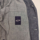 45R/45rpm ビオードヒッコリーJACKET 定価41800円 コットン サイズ2 ジャケット ネイビー レディース フォーティーファイブアールピーエム【中古】6-0919M∞