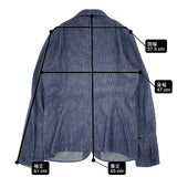 45R/45rpm ビオードヒッコリーJACKET 定価41800円 コットン サイズ2 ジャケット ネイビー レディース フォーティーファイブアールピーエム【中古】6-0919M∞
