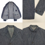 45R/45rpm ビオードヒッコリーJACKET 定価41800円 コットン サイズ2 ジャケット ネイビー レディース フォーティーファイブアールピーエム【中古】6-0919M∞
