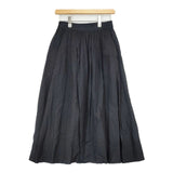 LE GLAZIK 60s LINEN CLOTH ギャザー フレアスカート LG-F0012 KLM 日本製 サイズ36 ロングスカート ブラック レディース ルグラジック【中古】6-0919M∞