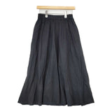 LE GLAZIK 60s LINEN CLOTH ギャザー フレアスカート LG-F0012 KLM 日本製 サイズ36 ロングスカート ブラック レディース ルグラジック【中古】6-0919M∞