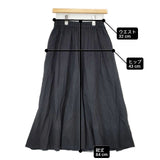 LE GLAZIK 60s LINEN CLOTH ギャザー フレアスカート LG-F0012 KLM 日本製 サイズ36 ロングスカート ブラック レディース ルグラジック【中古】6-0919M∞