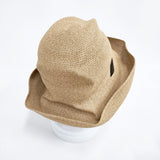 mature ha BOXED HAT garden lace ribbon ボックスハット 帽子 ハット ベージュ レディース マチュアーハ【中古】6-0604M◎