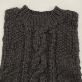 the last flower 未使用品 日々を紡ぐ Knitted fringe vest 定価29700円 フリンジ ニット ベスト ブラック レディース ザラストフラワー【中古】6-0916T♪